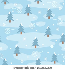 Seamless Pattern of Fir Tree design for background, wallpaper, clothing, wrapping, fabric