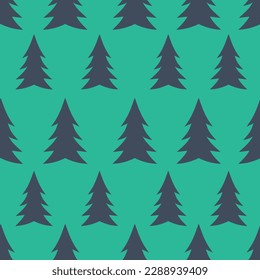 seamless pattern with fir trees