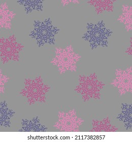 Seamless pattern with fir trees. Colorful background vector.  Doodles. Seamless colorful winter pattern on black background. Vector illustration.