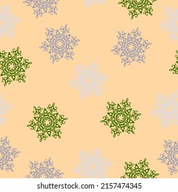 Seamless pattern with fir trees. Colorful background vector.  Design illustration. A lot of fir-trees. Decorative wallpaper, good for printing. 