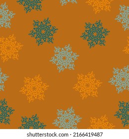 Seamless pattern with fir trees. Colorful background vector.  Doodles. Seamless colorful winter pattern on black background. Vector illustration.
