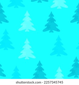 Seamless pattern with fir trees. Colorful background vector. Design illustration.  Doodles. Seamless colorful winter pattern on black background. Vector illustration.