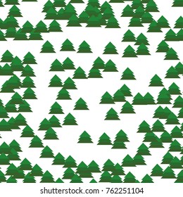 Seamless pattern of fir trees in the winter forest