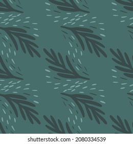 Tapa de abeto de patrón sin brillo en el fondo de la cáscara. Plantilla geométrica vectorial en estilo doodle. textura navideña para tela, papel envolvente, papel pintado, tejido.
