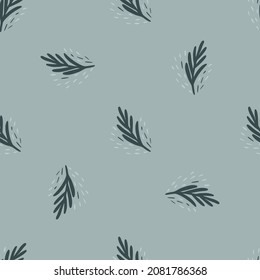 Tapa de abeto de patrón sin brillo sobre fondo azul claro. Plantilla geométrica vectorial en estilo doodle. textura navideña para tela, papel envolvente, papel pintado, tejido.