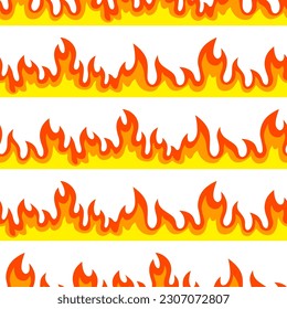 Seamless pattern of fire. Decorative element for design.