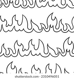 Seamless pattern of fire. Decorative element for design.