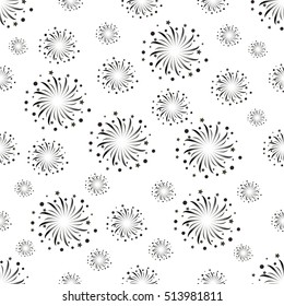 seamless pattern with fireworks