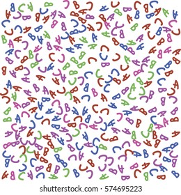 Seamless pattern of the first letters of the Latin alphabet. Vector illustration for packaging, furniture and interior design in the style of Memphis