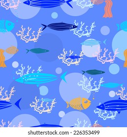 seamless pattern with fish