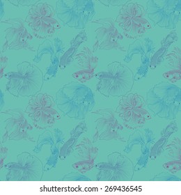 seamless pattern of fish