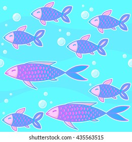 seamless pattern of fish