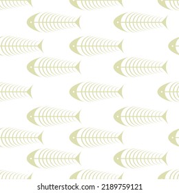 Seamless pattern with fish bone design.