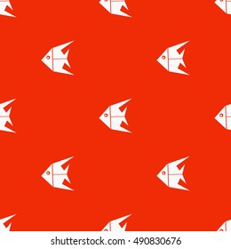 Seamless pattern of fish. Can be used as a background for the site and design of the fabric. Vector. 