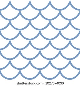 Seamless pattern fish scale texture cartoon style vector illustration