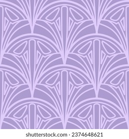 Seamless pattern with fish scales in art deco style - hand drawn vector illustration. Flat color design.