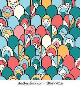 seamless pattern of fish scales or forest