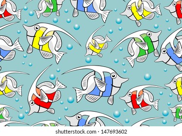 seamless pattern with fishes