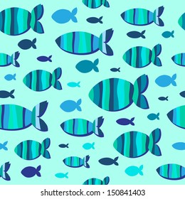 seamless pattern with fishes