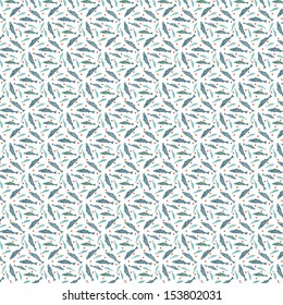 Seamless pattern with fishes 