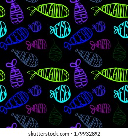 seamless pattern with fishes