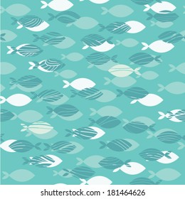 seamless pattern with fishes