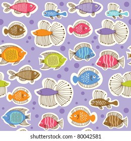 seamless pattern with fishes