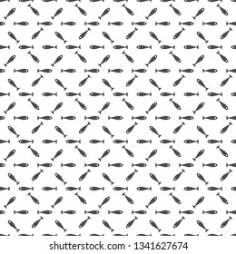 Seamless pattern of fishes. Geometric background. Vector illustration. Good quality. Good design.