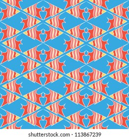 seamless  pattern with fishes.marine theme.vector illustration