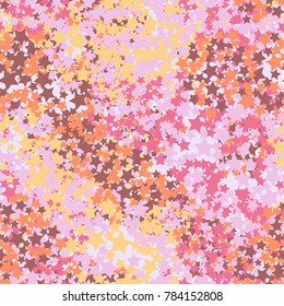 Seamless pattern of five-pointed stars. Fashionable camouflage. Suitable for backgrounds, 3d models, design and textiles.