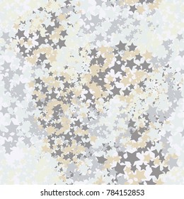 Seamless pattern of five-pointed stars. Fashionable camouflage. Suitable for backgrounds, 3d models, design and textiles.