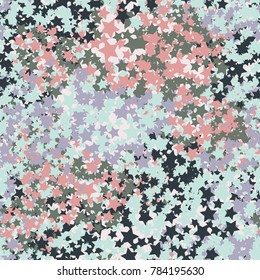 Seamless pattern of five-pointed stars. Fashionable camouflage. Suitable for backgrounds, 3d models, design and textiles.