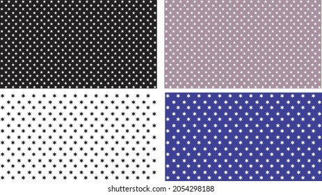 Seamless pattern with five-sided and six-sided stars in matching colors. suitable for sharing printing needs and others. vector art