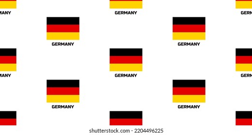 Das nahtlose Muster der Flagge des Landes Deutschland . Mit der Bezeichnung des Landes "Deutschland".