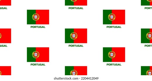 The seamless pattern  of the flag of  the country of Portugal. By the description of the name of the country "Portugal".