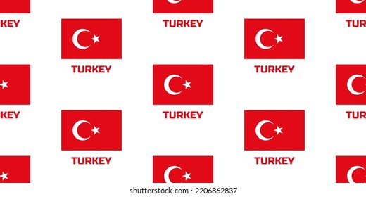 Das nahtlose Muster der Flagge des Landes TÜRKEI.  Mit der Beschreibung des Ländernamens "TÜRKEY".