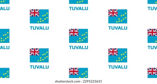Patrón transparente de la bandera del país TUVALU.  Con el título del nombre de país " TUVALU ".