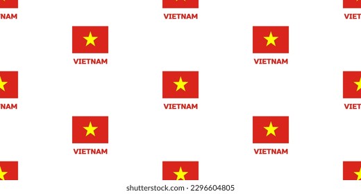 Patrón sin foco de la bandera del país de VIETNAM. Con la leyenda del nombre de país "VIETNAM".