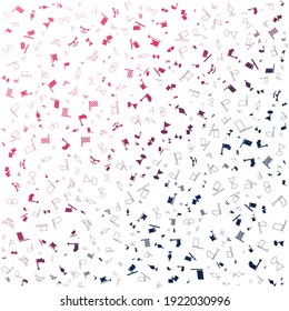 Seamless Pattern With FLAGS ICON Stock Vector, in gradient color and white background with mini doodle (icon). Vector Illustration