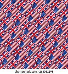 Seamless pattern with flags. Vector illustration Eps 8