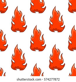 Seamless pattern with flame
