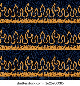 Seamless pattern with flames, fire. Vector illustration