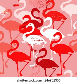 seamless pattern flamingo
