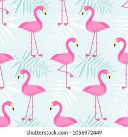 Seamless pattern with Flamingo birds