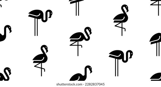 Nahtloses Muster mit Flamingo. einzeln auf weißem Hintergrund