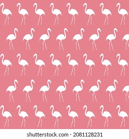 patrón transparente de flamingo en fondo rosa