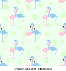 Seamless pattern flamingo vector illustration