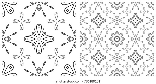 Seamless pattern in flat design of fireworks.
