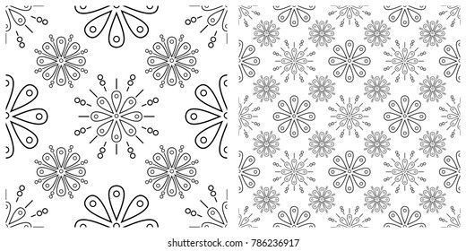 Seamless pattern in flat design of fireworks.