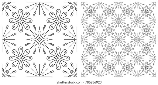 Seamless pattern in flat design of fireworks.